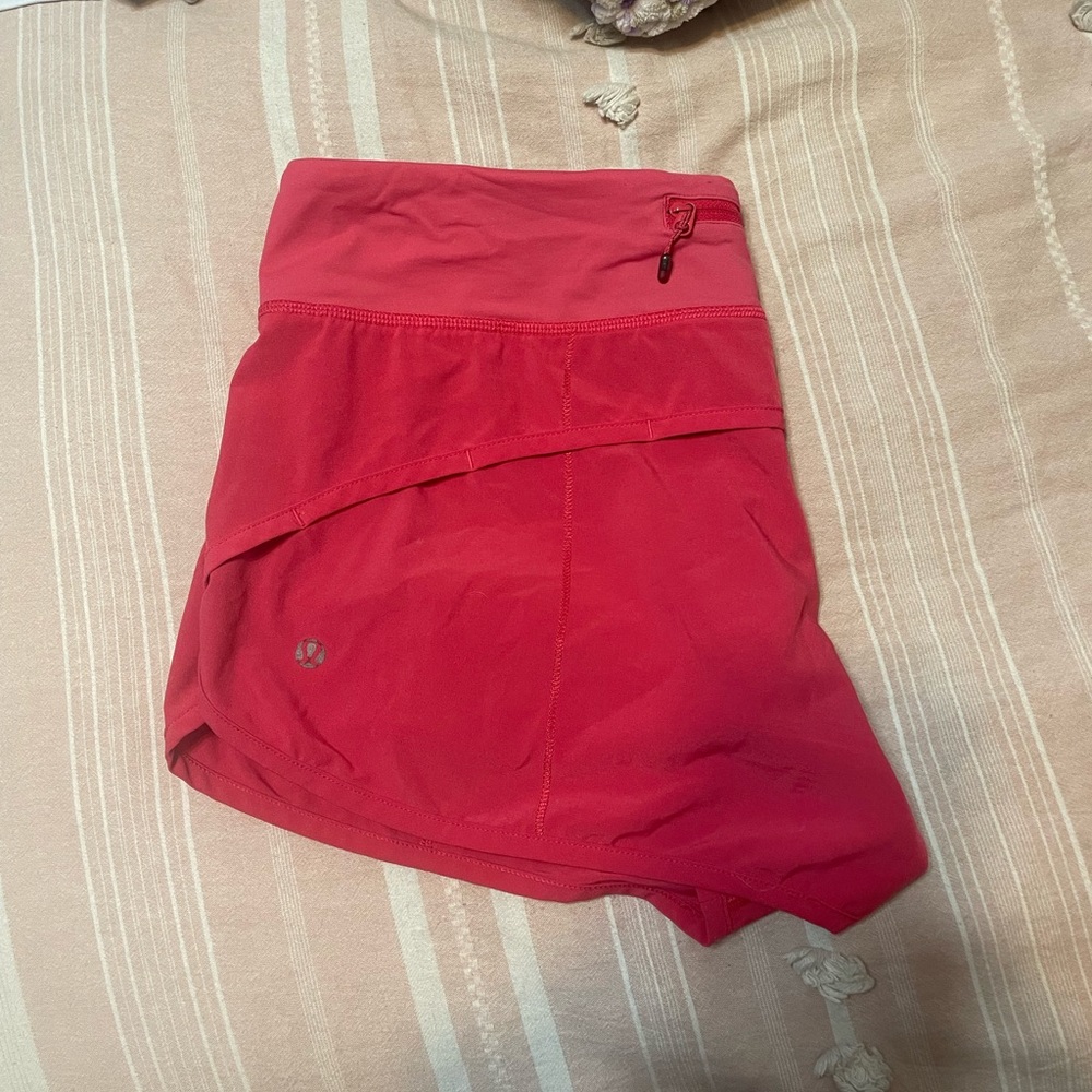 hot pink lululemon speed up shorts